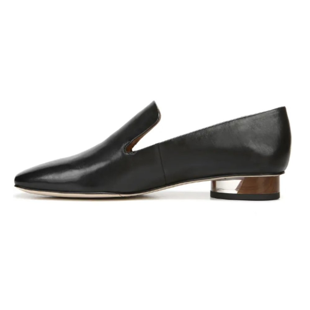 NEW Franco Sarto Women Faith Square Loafer Clear Wood Pattern Block Oval Heel